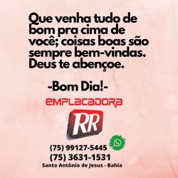 Que venha tudo de bom pra....